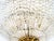 Metal 19th Century French Restored Round Crystal Prism Three Light Flush Mount Ceiling For Sale - Image 7 of 14