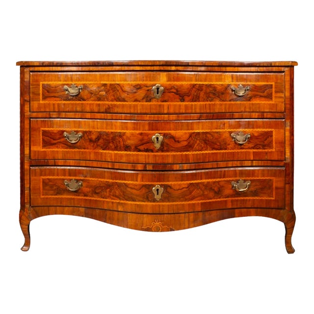 Italian Rococo Walnut Commode For Sale