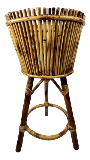 Vintage Italian Bamboo Carrier, 1970s