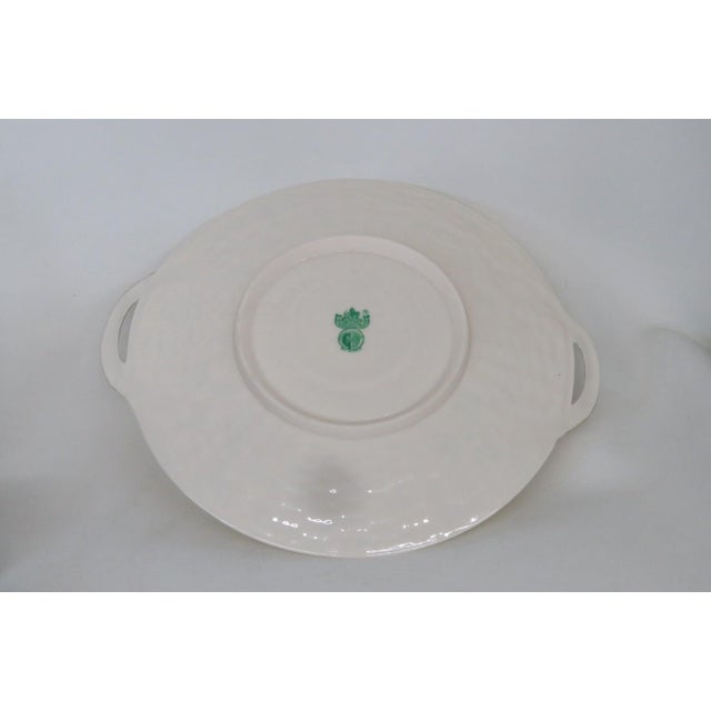Mid 20th Century Belleek Classic Mid Century Shamrock Tea Ware Cake Plate Irish Porcelain 4690b For Sale - Image 17 of 18