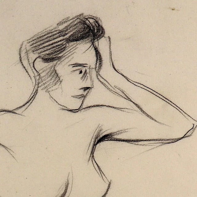 Jean-Louis Forain Pencil on Paper Drawing, Nude Woman Study For Sale In Denver - Image 6 of 8