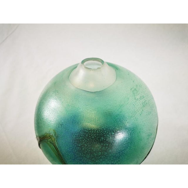 Glass Blown Glass Ball Vase by Jean Claude Novaro For Sale - Image 7 of 12