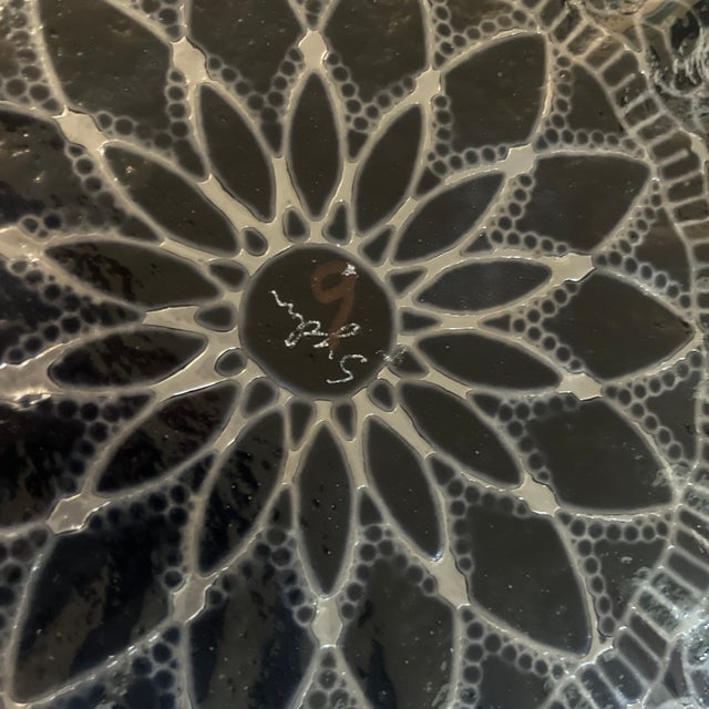 Mid-Century Modern 1960s Signed Sydenstricker 12” Glass Platter For Sale - Image 3 of 5