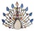 Celestial Fan Brooch Pendant With Opal, Sapphires & Diamonds For Sale