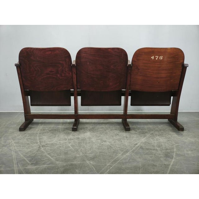 Czechoslovak 3-Seater Cinema Bench, 1920s For Sale - Image 4 of 18