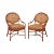 McGuire of San Francisco Painted Twisted Rattan Armchairs (B) - a Pair For Sale