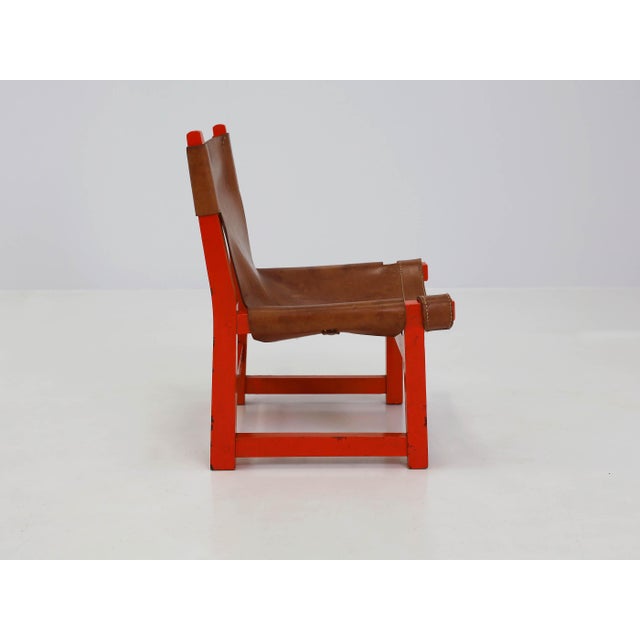 Brutalist Riaza Hunting Children's Chair by Muñoz Paco for Darro, Spain, 1959 For Sale - Image 3 of 14