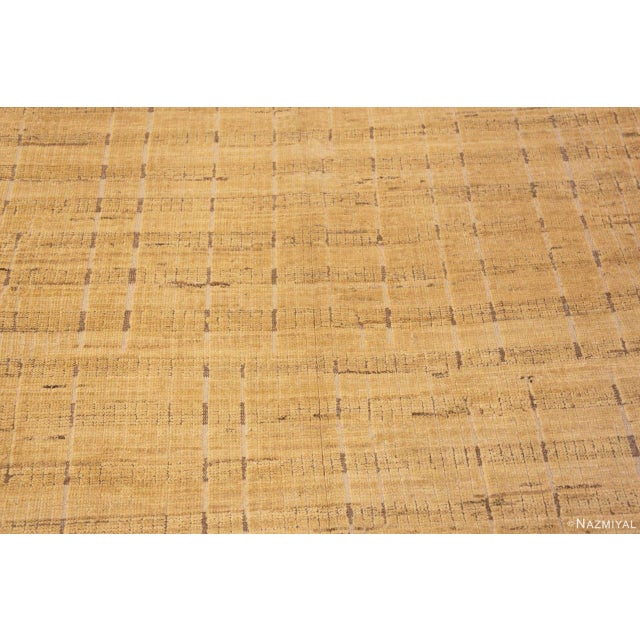 2020s Nazmiyal Collection Warm Yellow Gold Color Abstract Tribal Geometric Design Modern Area Rug For Sale - Image 5 of 7