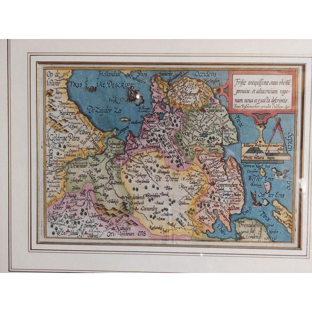 Original antique map titled 'Frisiae Antiquissimae (\.)'. Original antique map of Friesland. Published by J. Bussemacher,...