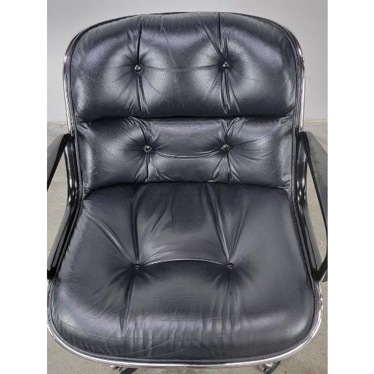 1970s Vintage Leather Executive Chair by Knoll Charles Pollock Chairish