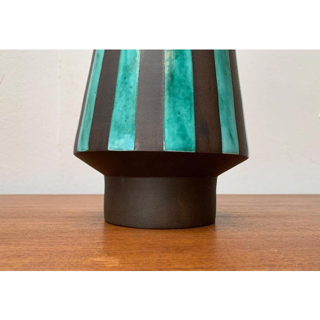 Ceramic Large Mid-Century German Minimalist Studio Pottery Vase from BKW Böttger Keramik Wandsbek, Hamburg, 1960s For Sale - Image 7 of 15