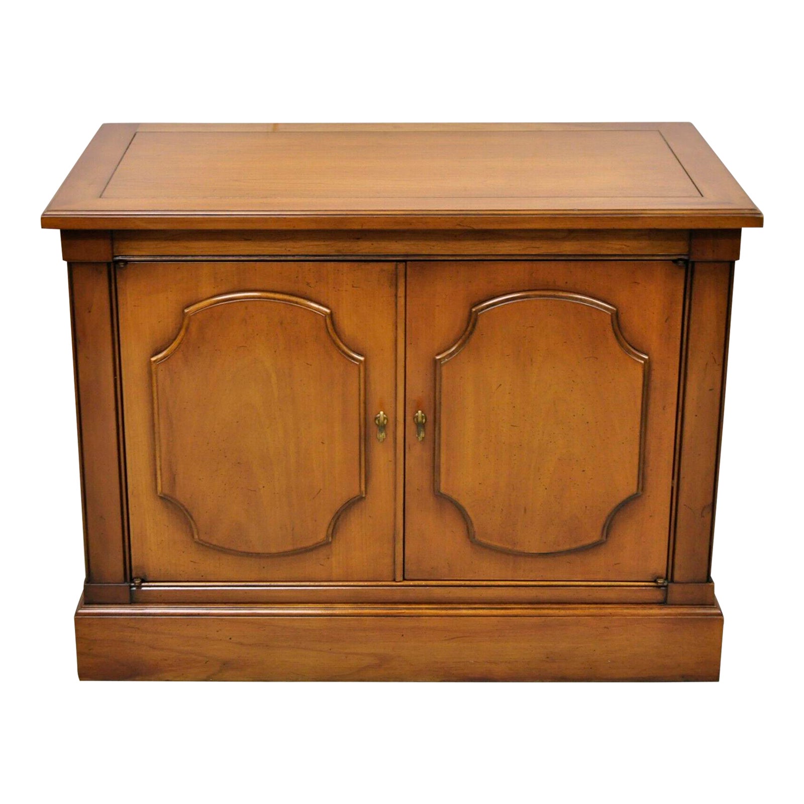 Vintage Century Furniture Hollywood Regency 2 Door Walnut Record