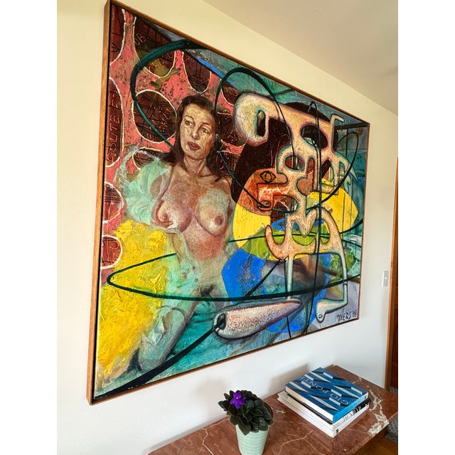 Jean Michel Basquiat Walter Myers Large-Scale Figurative Oil on Canvas, “Postcard From Florida”, Signed and Dated 2007 For Sale - Image 4 of 12