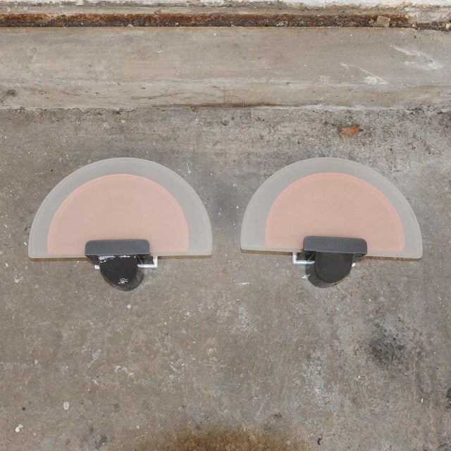 Pink Diva Wall Lights from Arteluce, Italy, 1980s, Set of 2 For Sale - Image 6 of 10