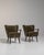 1940s Mid-Century Modern Green Wood Pair of Club Chairs For Sale - Image 11 of 13