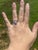 Early 21st Century 1960s Opal and Diamond Cocktail Ring, 14k White Gold, Ring Size 5.5 For Sale - Image 5 of 5