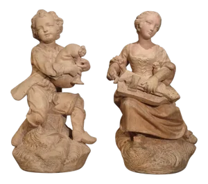 Antique Terra Cotta Statues, Paris, Circa 1880 - a Pair