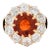 Antique Marguerite Ring in Gold, Garnet and Diamonds, Size 6.75 For Sale