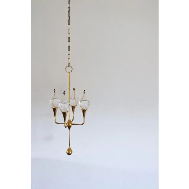 Danish Clear Drops Oil Lamp Candelabra by Freddie Andersen, 1970s For Sale - Image 3 of 10