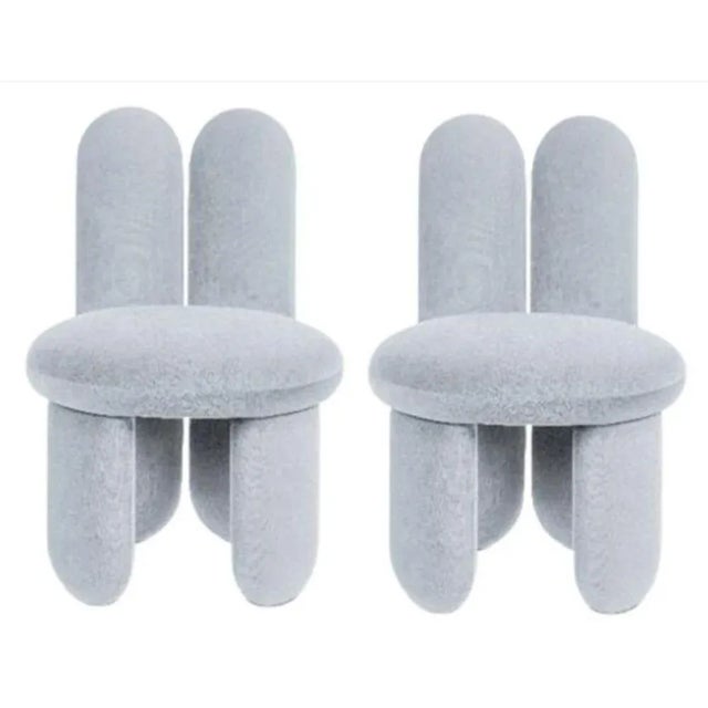 Set of 2 glazy chairs, gentle 113 by royal stranger dimensions: w 58 d 58 h 85 cm sh 50 sd 46 cm materials: upholstery...