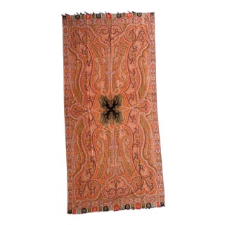 Antique Long Kashmir Shawl, 1890s For Sale