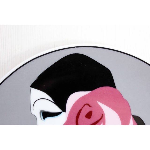 Beautiful Art Deco plate with a representation of Roberto Tortoli. Plate part of an edited portrait series of Roberto...