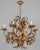 Hollywood Regency Italian Gilt Tôle Chandelier For Sale - Image 3 of 14