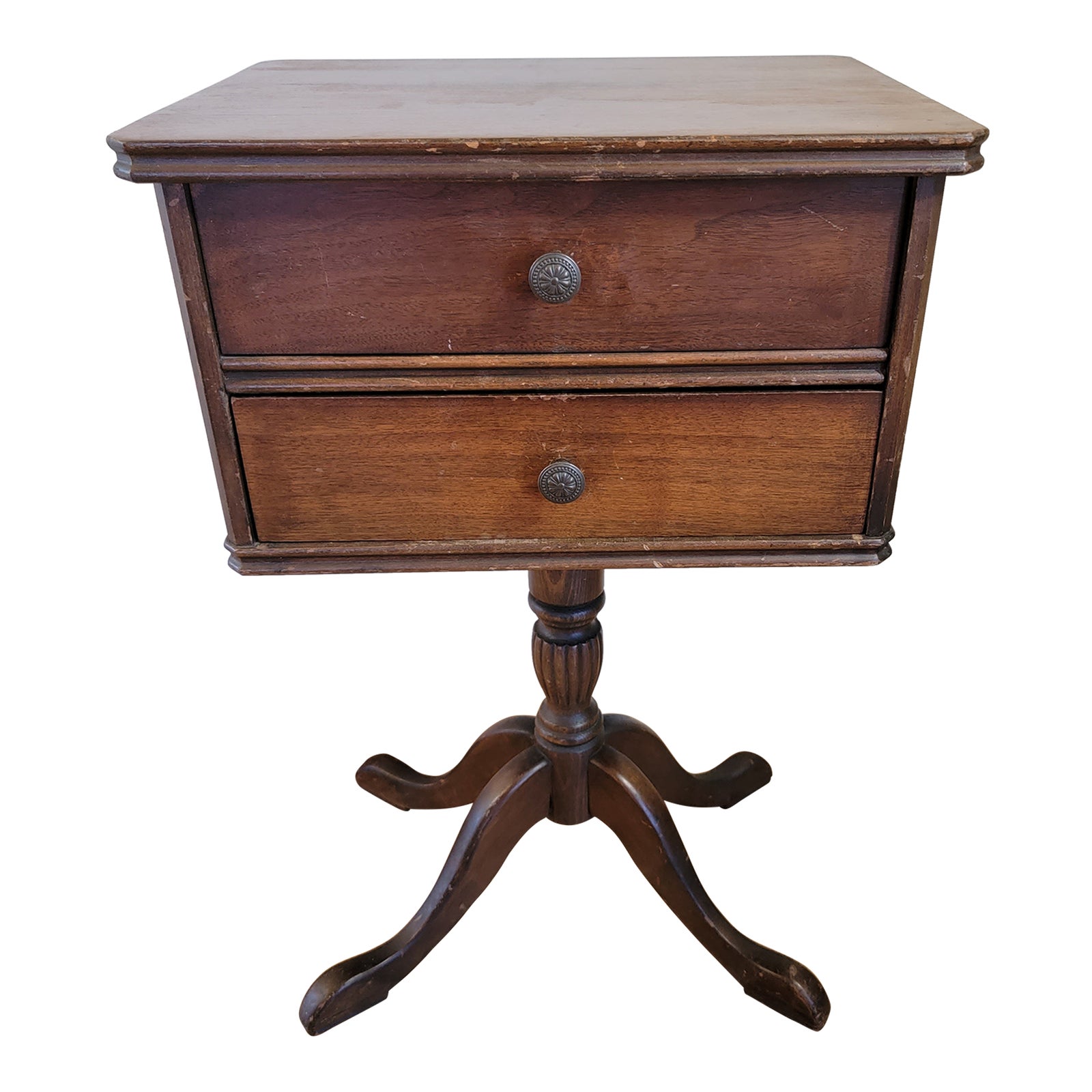 Early 20th Century Wooden Sewing Box / Side Table Chairish