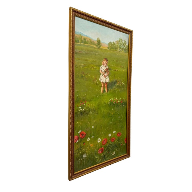 Original 1970 "Springtime" Oil Painting by J. Dembrow – Vintage Redbook Magazine Illustration Art. For Sale In Seattle - Image 6 of 7