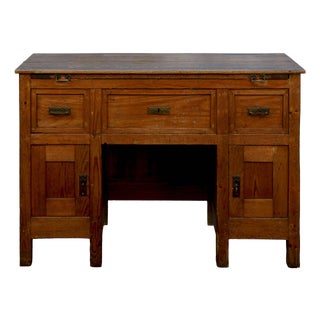 Art Nouveau Desk with Pull-Out Top and Drawers For Sale