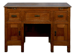 Art Nouveau Desk with Pull-Out Top and Drawers
