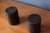Mid-Century Modern Vintage Black Leather Organizing Cylinder Storage Container Bins, Italy 1970's For Sale - Image 3 of 12