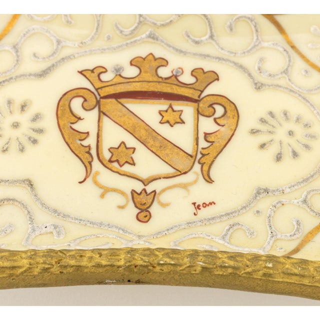 Early 20th Century French Gilt Metal and Porcelain Trinket Dishes, 2 For Sale - Image 5 of 9
