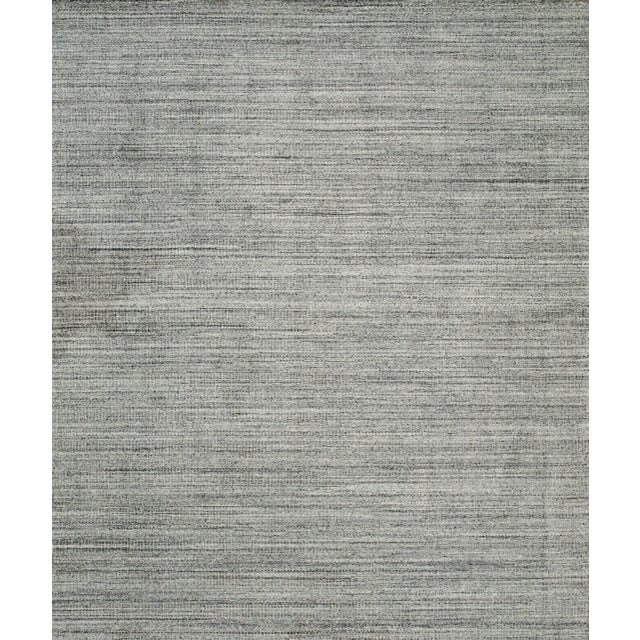 2020s 9x12 Tessa Xena Silver Geometric Modern Room Size Handmade Wool Carpet Rug For Sale - Image 5 of 6
