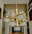 Gaetano Sciolari Sciolari 13 Light Ice Cube Glass Brass Chandelier For Sale - Image 4 of 17