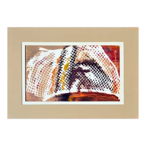 Red and Brown Mesh Abstract by Les Anderson