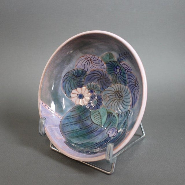 French ceramic decorative bowl by the Frères Cloutier (circa 1970s). A charming, diminutive decorative bowl created in the...