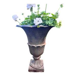 Pair of Large Cast Iron Urn/Planters