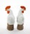Large Pair of 1930's Chinese Porcelain Rooster Figures / Polychrome Decoration For Sale - Image 4 of 11