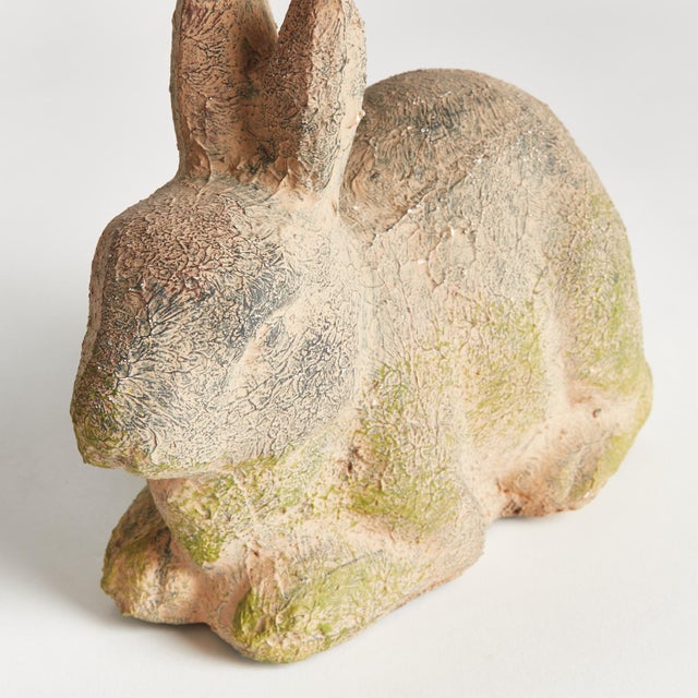 Farmhouse Weathered Garden Rabbit Large For Sale - Image 3 of 7