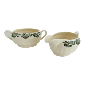Vintage Royal China National Brotherhood of Operative Potters Creamer & Sugar Set