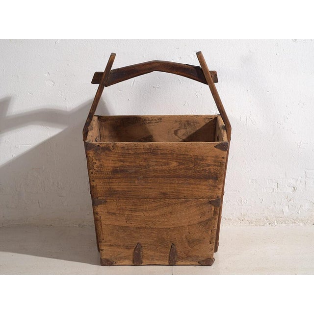 Antique Chinese Wooden Basket For Sale - Image 4 of 10