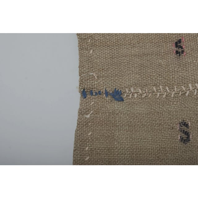 Turkish Camel Hemp Sisal Kilim Rug For Sale - Image 9 of 11