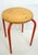 Scandinavian Stools in Wood and Red Lacquered Metal, 1980s, Set of 2 For Sale - Image 4 of 13