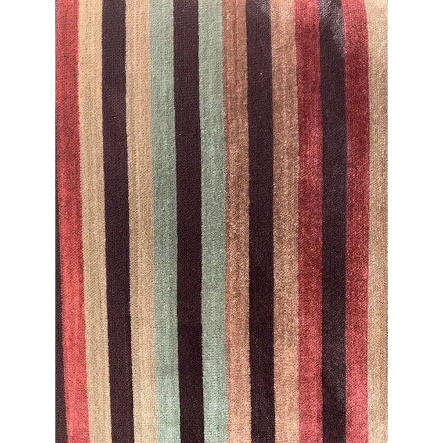 Chocolate Custom French Louis XV–Style Bergère Armchair — Hand-Carved Walnut Frame & Bentley Churchill Woven Fabric For Sale - Image 8 of 9