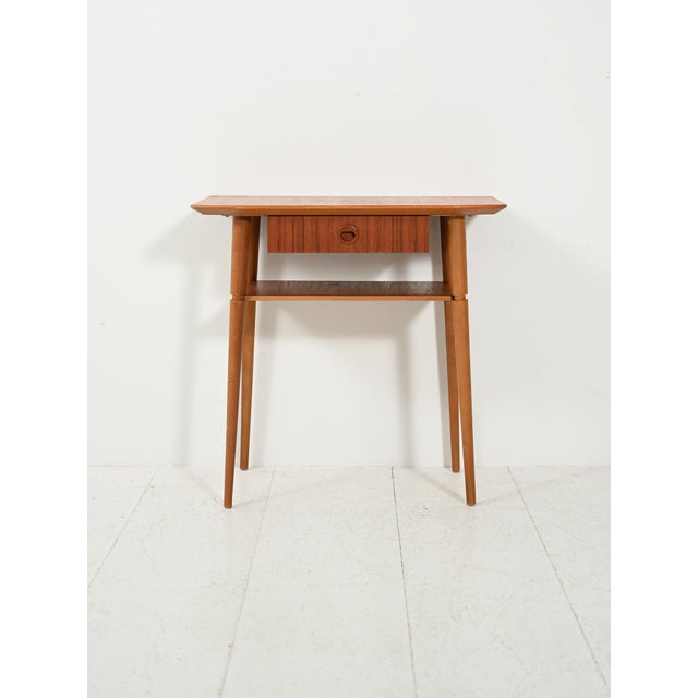 Scandinavian Teak Bedside Table, 1960s For Sale - Image 10 of 10