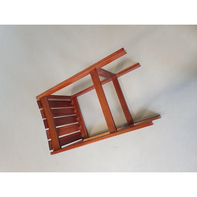 Brown Vintage Meranti Stool, 1970s, Set of 3 For Sale - Image 8 of 17