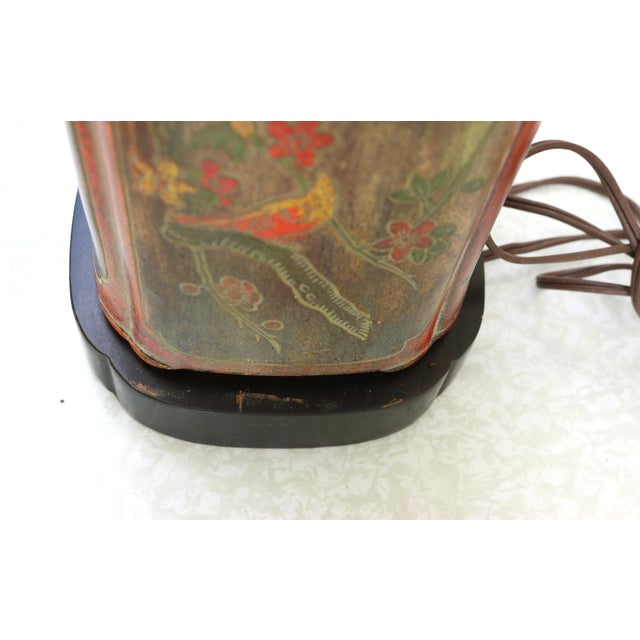 Metal Vintage Ceramic Table Lamp Oriental Collection Attributed to Frederick Cooper For Sale - Image 7 of 9