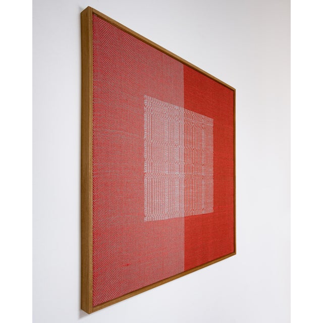 Red Flag No. 27 Handwoven Tapestry by Susanna Costantini For Sale - Image 8 of 9