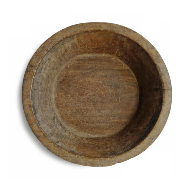 Vintage teak wood bowl from India. Beautiful characteristic signs of age and use. Great for various uses or display.